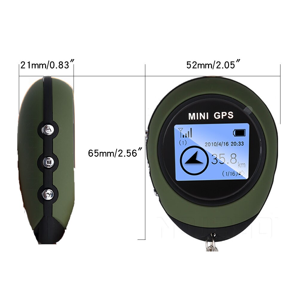Mini gps navigationsmodtager tracker logger usb genopladelig håndholdt placeringsfinder tracking til rejsende kompas