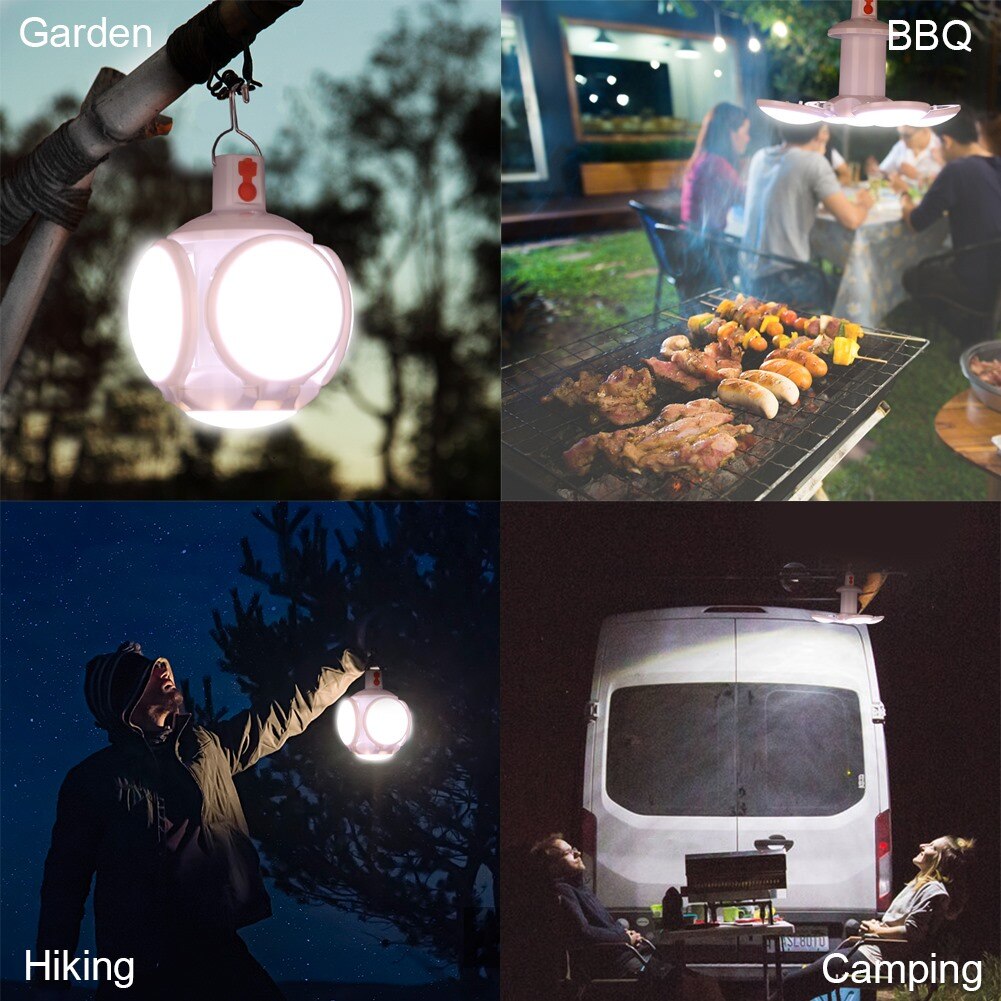 Waterproof UFO Foldable Light 5 Modes Rechargeable LED Camping Lantern Tent Light Portable Emergency Light For Camping Garden