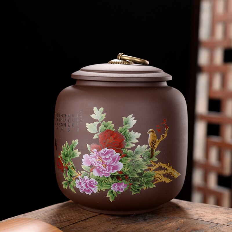 JIA-GUI LUO céramique thé Caddies boîtes à thé en céramique conteneur boîte à thé sac à thé boîte de rangement thé stockage café conteneur D032: 2