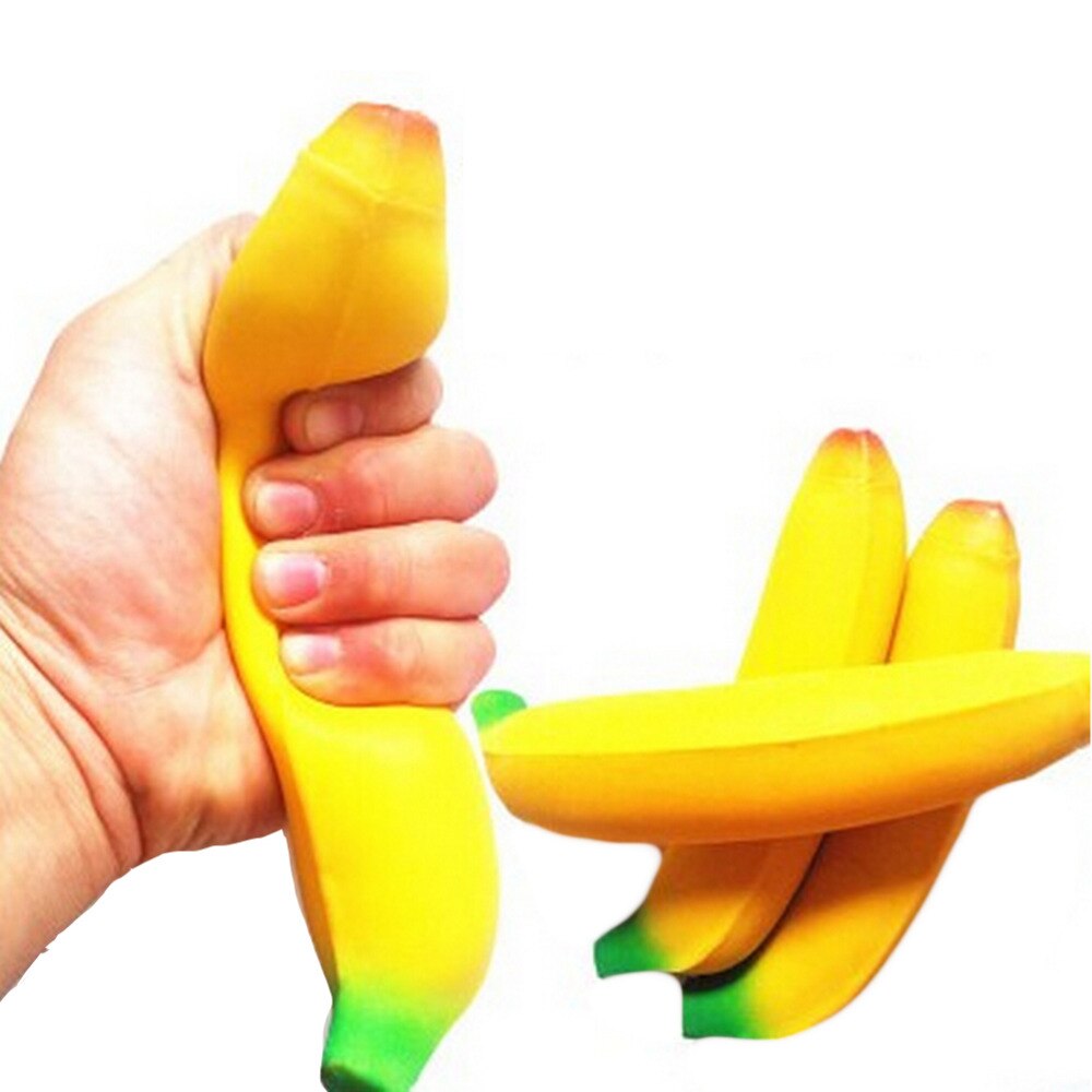 Grappige anti-stressbal speelgoed knijp bananenbal stress druk verlichting ontspannen nieuwigheid leuk geek gadget ventilatie handgrepen