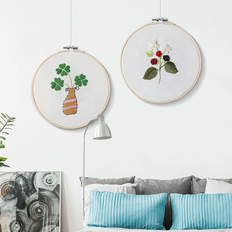 3D Piante Da Fiore di Stoffa FAI DA TE Manuale di Produzione Creativo Ricamo Ricamo A Punto Croce con cornice impostato per I Principianti 8 Stili