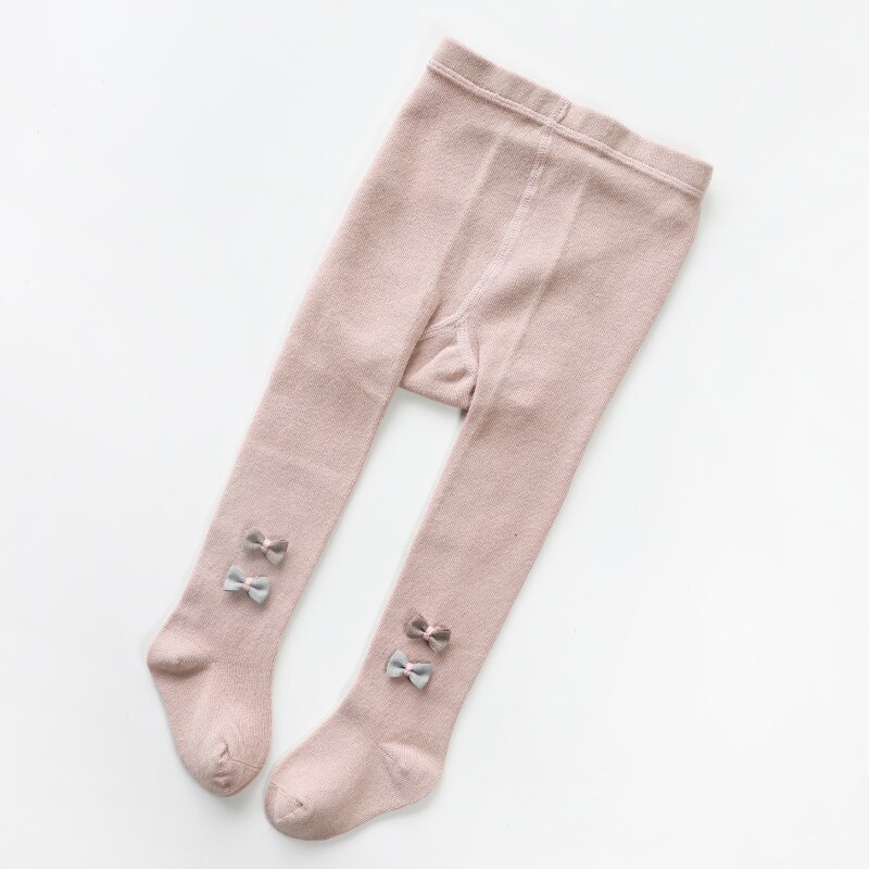 Småbarn jenter bomullsstrømpebukse barn barn hvit forming vårsløyfe søt prinsesse tights nyfødt spedbarn bukser baby tilbehør: Rosa / M (2-4 år gammel)