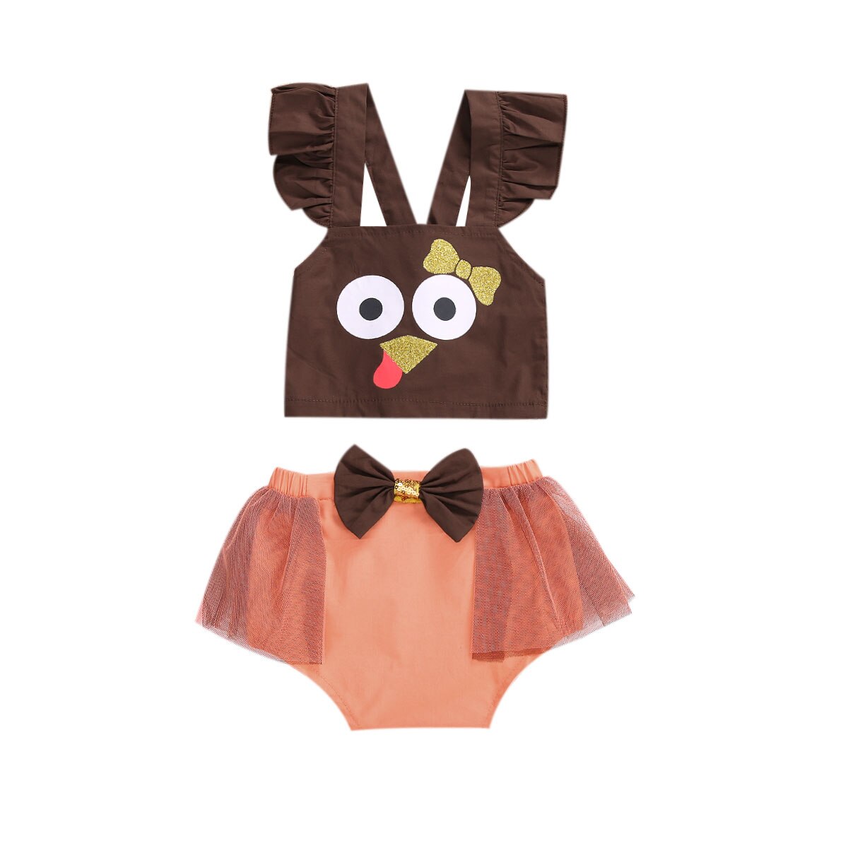 Thanksgiving Infant Baby Girl Turkey Costume Tutu Romper Dress Outfits Clothes 0-24M: 2 / 24M
