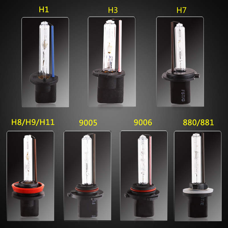 2Stck versteckt-Xenon-Lampen H7 H1 H11 H3 H8 HB4 HB5 880 881 9005 9006 Auto Scheinwerfer Birne Reine weiß Scheinwerfer Ersatz Lichter D020