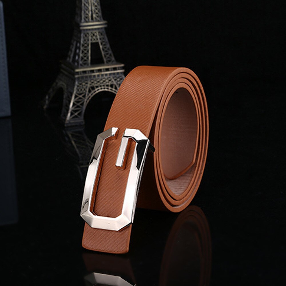 Women Men Belts Cool Casual PU Leather Thin Belt Skinny Slender Waistband Unisex Black Brown Belts#5$