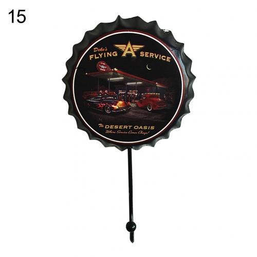 Creatieve Retro Metalen Bierfles Cap Teken Muur Haak Bar Pub Clue Decoratie: 15