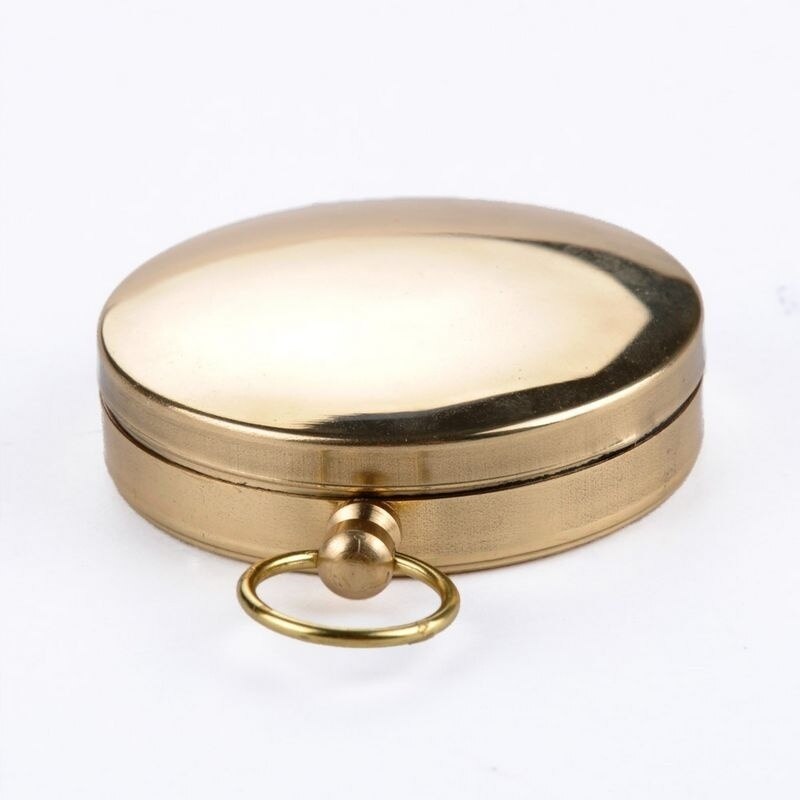 Draagbare Outdoor Pocket Kompas Pocket Wandelen Kompas Horloge Horloge Flip Camping Retro