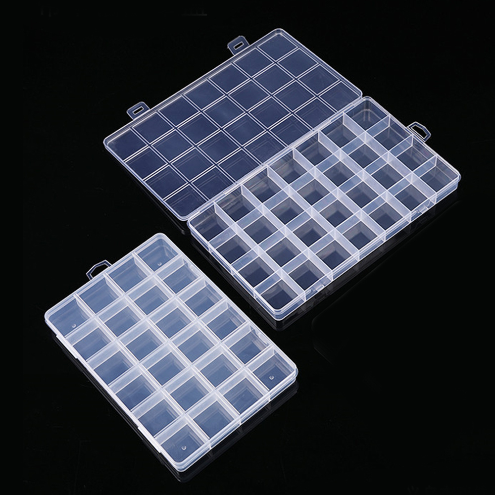 Plastic Opbergdoos Transparante Doos Draagbare Organizer Box Robuuste Sieraden Case Display Desktop Opberghouder 24 Roosters