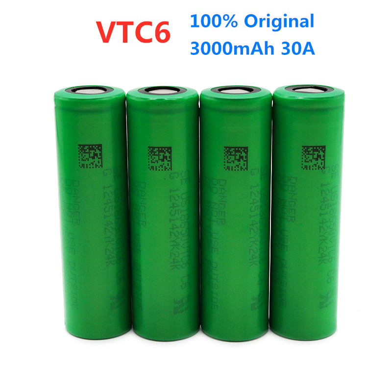 Batería recargable Original US18650 VTC6, Pila de iones de litio 18650 para VTC6 30A, 3000mah, herramientas para juguetes Sony, Linterna + , 1-10 piezas