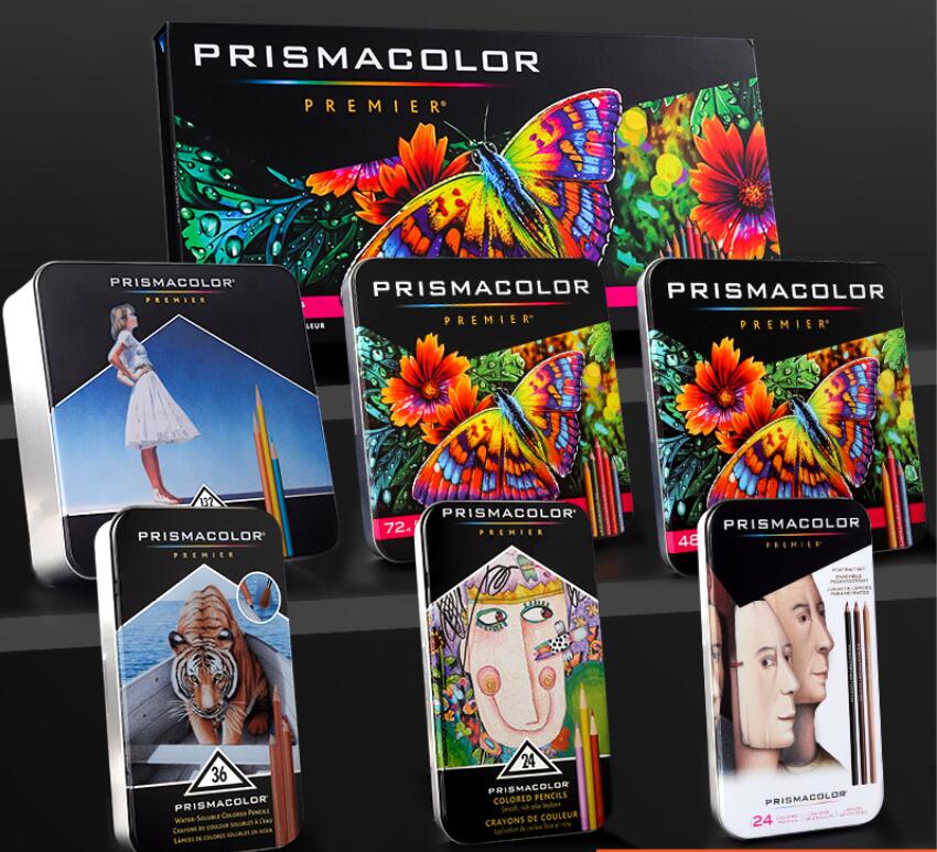 24 48 72 150 Color USA Sanford Prismacolor Premier Oil Color Pencils Soft Watercolor Pencil School Drawing Sketch Art Supplies