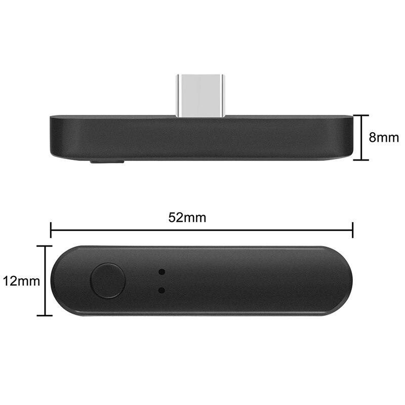 Bluetooth Transmitter 5.0 One with Two Type-C/USB Game Console Computer Wireless Bluetooth Audio Transmitter