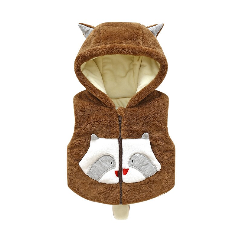 automne hiver bébé polaire gilet dessin animé chat épaissir coton bébé fille gilet enfant en bas âge garçons veste sans manches