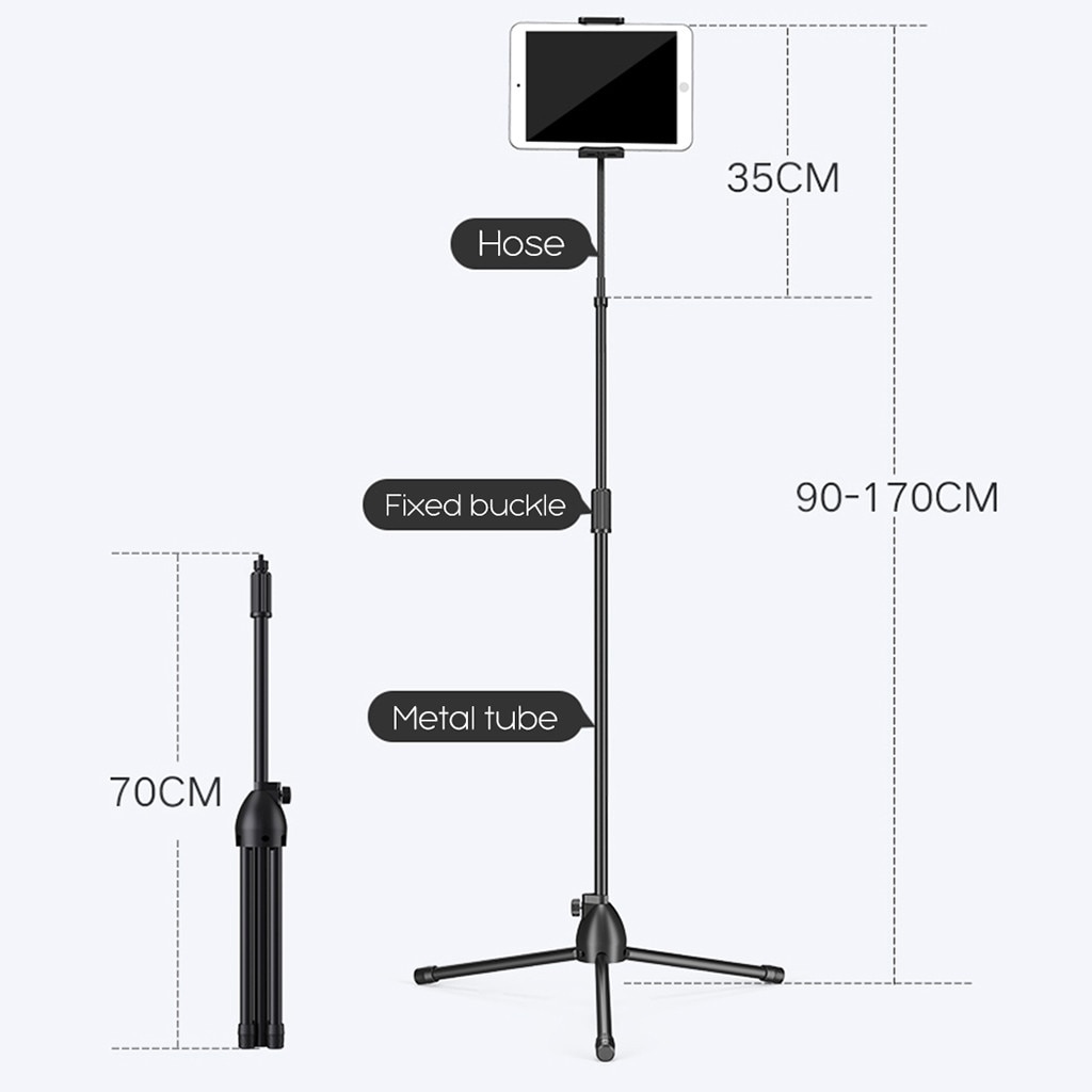 360 Flexibele Tablet Houder Stand Voor Ipad Intrekbare Floor Stand Tot 1.7 Meter Lui Stand Mobiele Telefoon Tablet stand G3