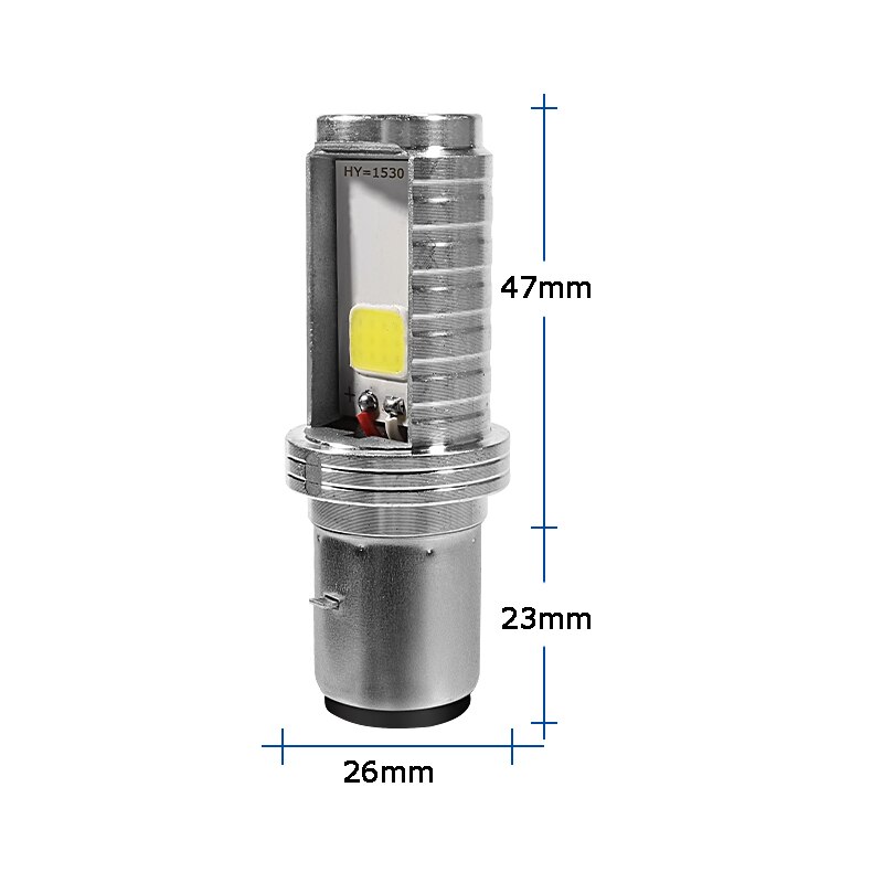 HYZHAUTO 1Pcs H6 BA20D LED Motorcycle Headlight High Power COB Bulb For LED Motor bike Scooter Headlamp Hi/Lo Beam 12W 1000LM