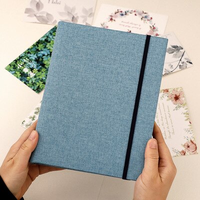 Linen photo album wedding DIY photo album album cover kraft paper children's photo album making photo binding photo card holder: H