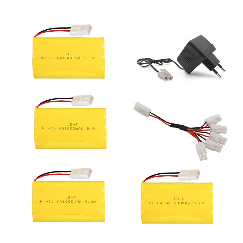 9,6 v 1000mah Ni-CD Batterie + Ladegerät einstellen Für Rc spielzeug Auto Stiefel Pistole Panzer Zug Roboter NICD AA 9,6 v Akku Pack
