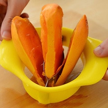 1pc de aço inoxidável manga corte cozinha criativa manga splitter frutas cozinha gadget acessórios pêssego slicer cortador