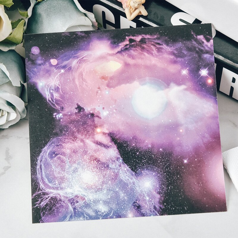 Papel de fondo de universo estrellado azul, planificador, manualidades, papel recortes, álbumes de fotos DIY decorativos