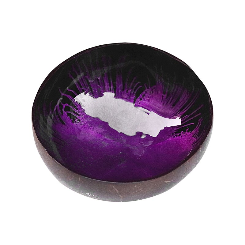 Bol en coquille de noix de coco, tendance, Vintage, , salade de fruits, nouilles, riz, Art décoratif, vaisselle de table, cuisine, Restaurant: Purple