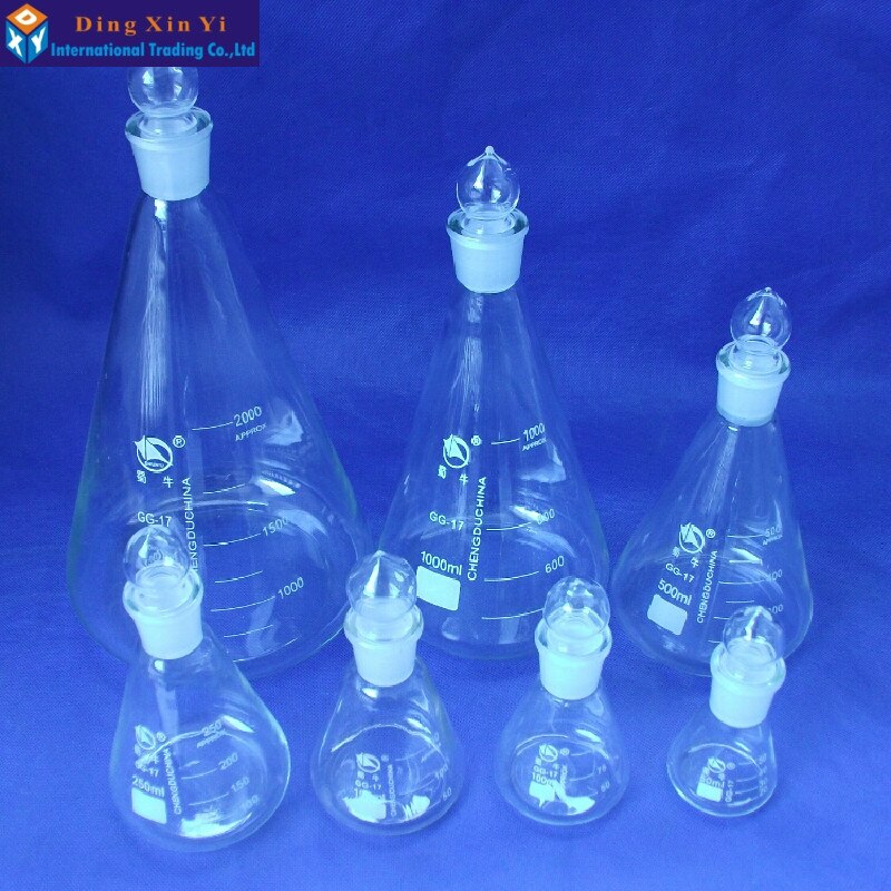1PC 50ML Glass conical flask Glass Erlenmeyer Flas... – Grandado
