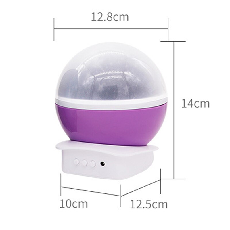 Novelty LED Rotating Star Projector Lighting Moon Starry Sky Children Baby Night Sleep Light Battery Emergency Projection Lamp