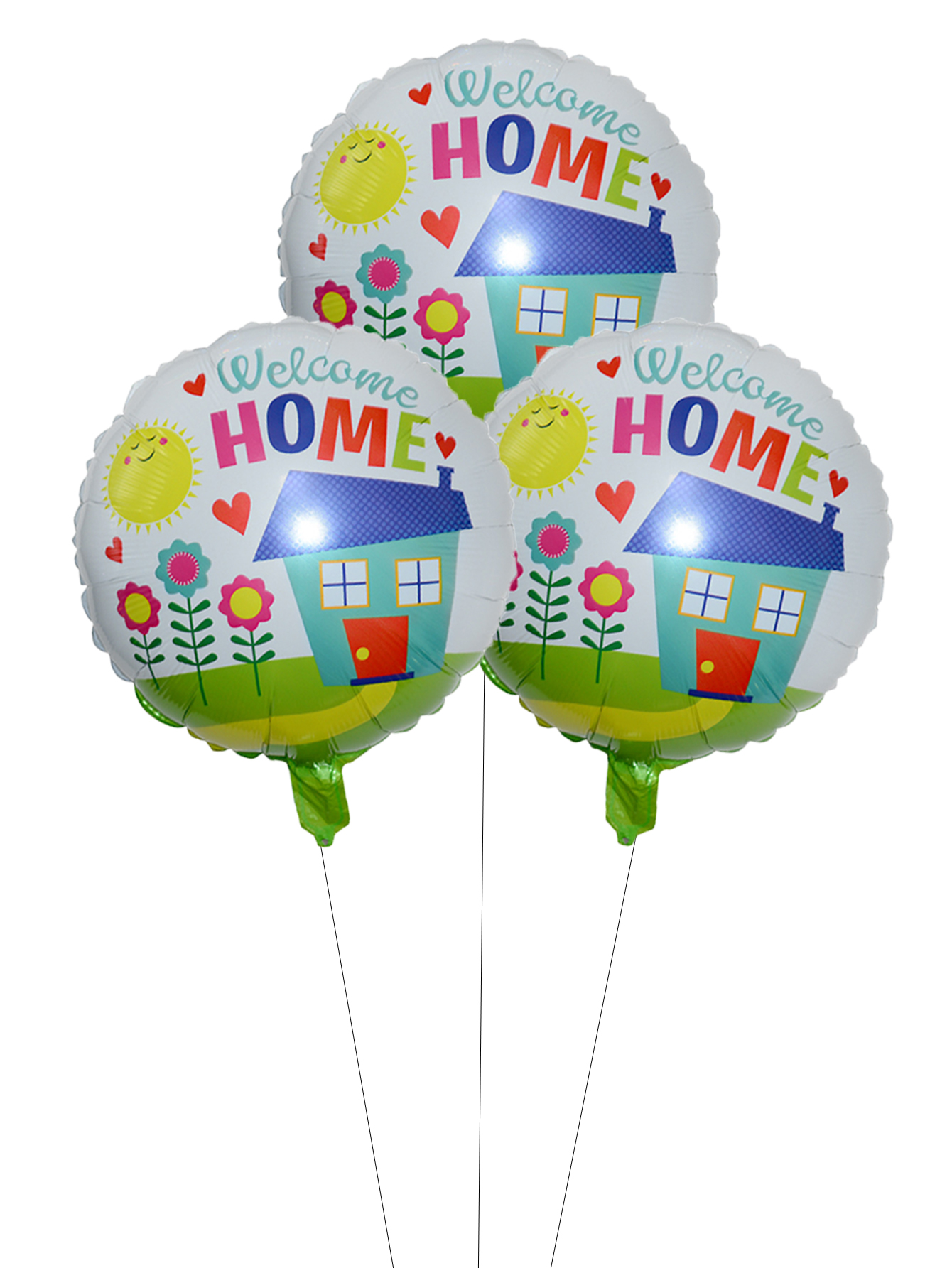 3 Stuks 18 Inch Ronde Thuis Folie Ballonnen Huis Luchtballon Terug Naar School Decoraties Thuis Feestartikelen
