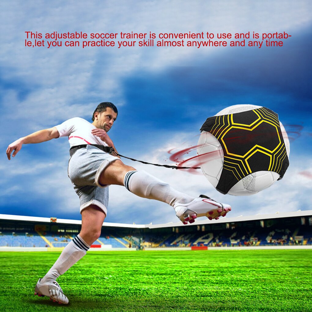 Soccer Trainer Football Kick Throw Solo Practice Training Aid Control Skills Adjustable Equipment Ball Bags