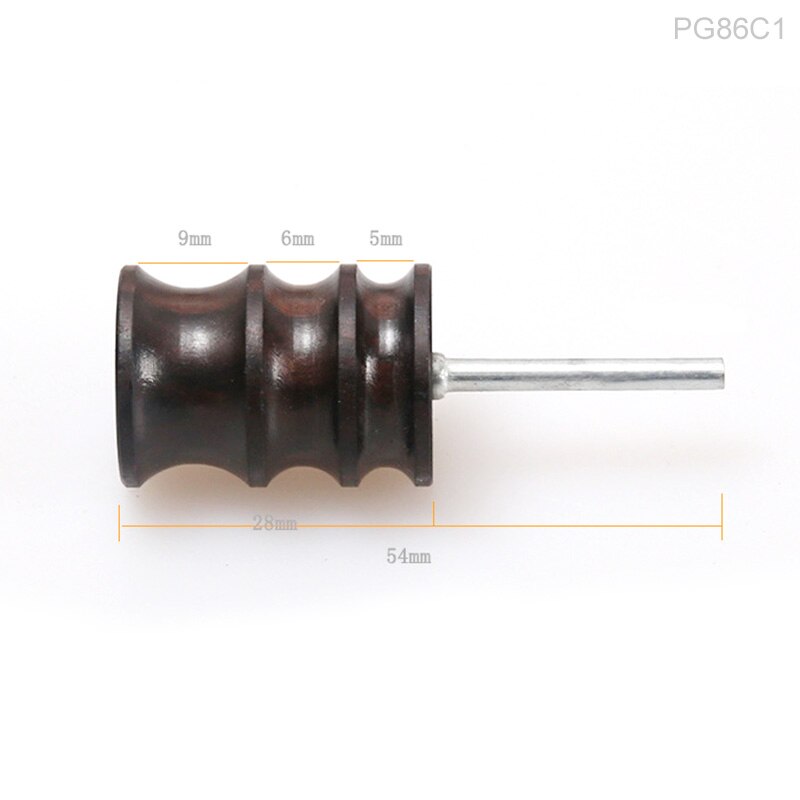 DIY Leather Grinding Tool Electric Polishing Machine Bit Leather Craft Edge Arch Groove Slicker Kit Sandalwood Head Burnisher: Flat grinding head