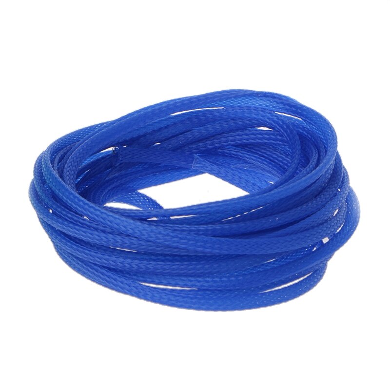 5M 4 Mm Uitbreidbaar Tight Gevlochten Pet Sleeving Kabel Wrap Schede Draad Mouw Elektrische Apparatuur: Royal Blue
