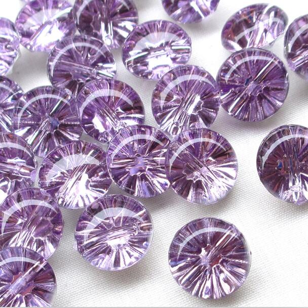 Botones de plástico transparente, Media bola, 13mm, para manualidades de costura, 50 Uds.