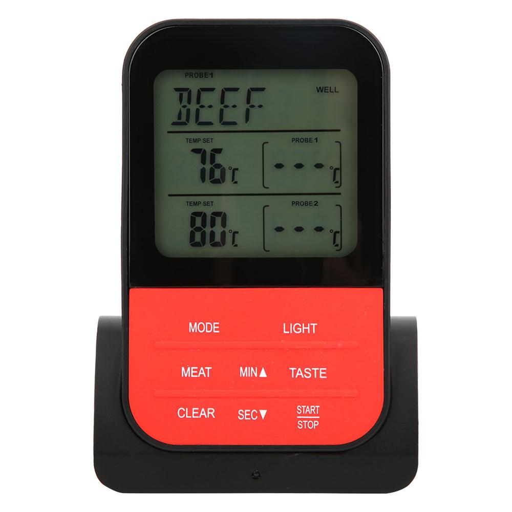 Wireless Instant Read Meat Thermometer Waterproof Cooking Thermometer BBQ Temperature Tester Double Probes