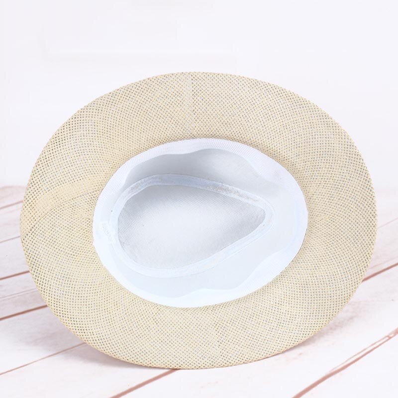 Sombrero panamá de paja para hombre, gorra de vaquero hecha a mano, playa, viaje, sunhat-opk,