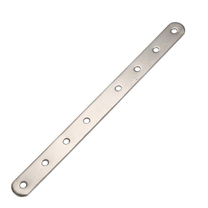 125 x 75mm l form rustfritt stål hylle hjørne vinkelbrakett og metall 8 hull 250mm