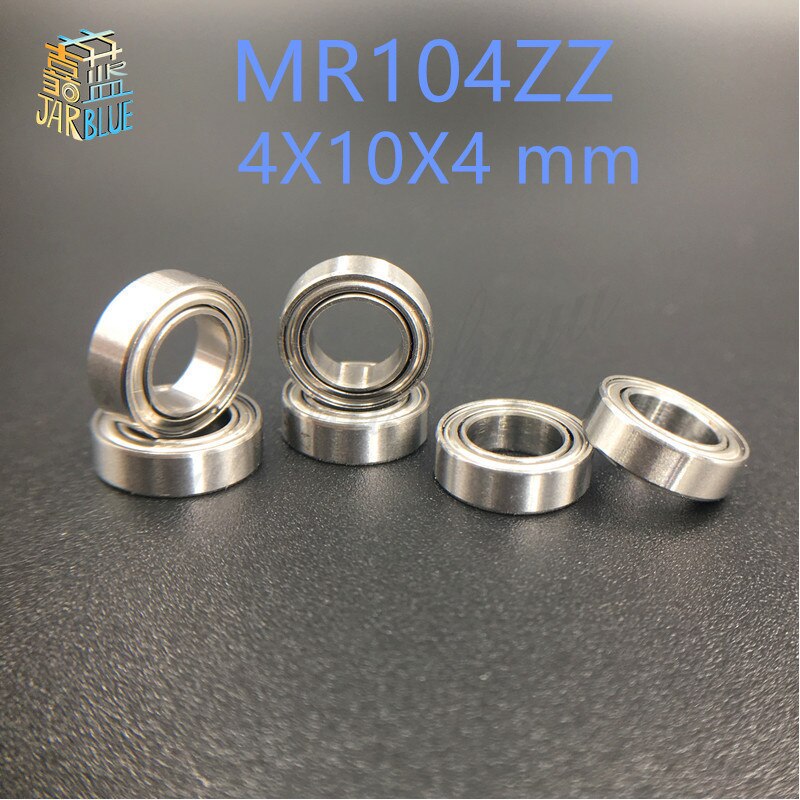10 PCS MR104ZZ MR104 ZZ 4X10X4 mm Miniature Bearing Deep groove Ball Bearings MR104-2Z MR104 / L-1040 ZZ