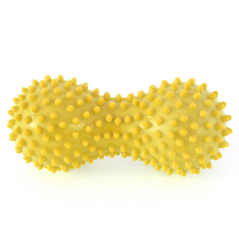 1Pcs Durable PVC Spiky Massage Ball Trigger Point Sport Fitness Hand Foot Pain Relief Plantar Fasciitis Reliever Fitness tools: YELLOW