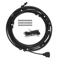 L306 6m slangar 6 st dimma sprinkler utomhus trädgård dimma kylsystem dimmunstycke sprinkler vatten kit system: 0.2mm munstycken svarta