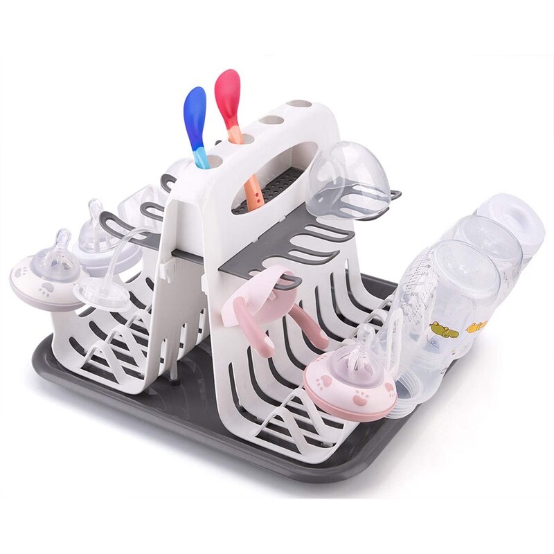 Baby Bottle Drying Rack Portable Cleaning Dryer Storage Rack Multi-Layer Removable with Drain Plate Children Drying Rack