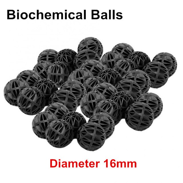 500G 12-In-1 Fish Tank Filter Materiaal Keramische Activated Carbon Biochemische Bal Medium Aquarium Accessoires met Netto Zak: Biochemical Balls