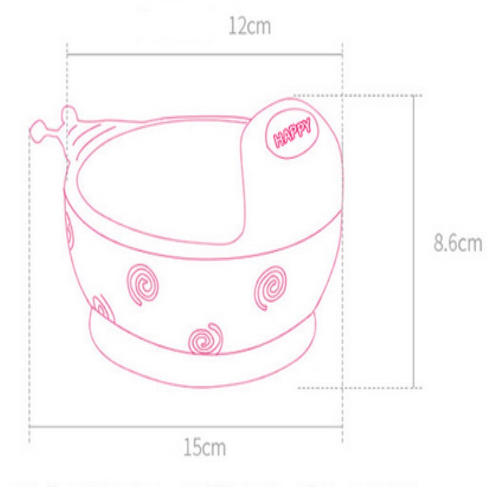 Bol alimentaire en Silicone Anti-chute pour bébé, bol à ventouse, vaisselle pour enfants, alimentation pour bébé sans BPA, bol d'escargot à joint mignon