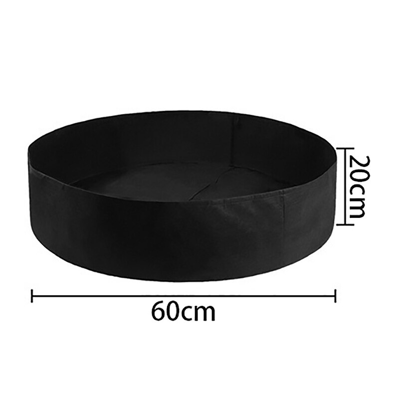 Fabric Raised Garden Bed Round Planting Container Grow Bags Breathable Felt Fabric Planter Pot