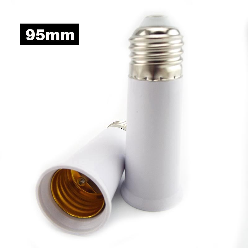 65mm 95mm 120mm E27 om E27 Extender Lamphouder Base Lamp Verlengen Extension Socket Adapter LED licht Adapter Converter R23: Black