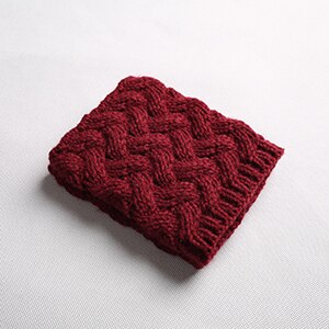 1 Pair Women's Knitted Boot Cuff Socks Leg Warmers Christmas Boot Cover Autumn Winter Christmas boot cover: wine red