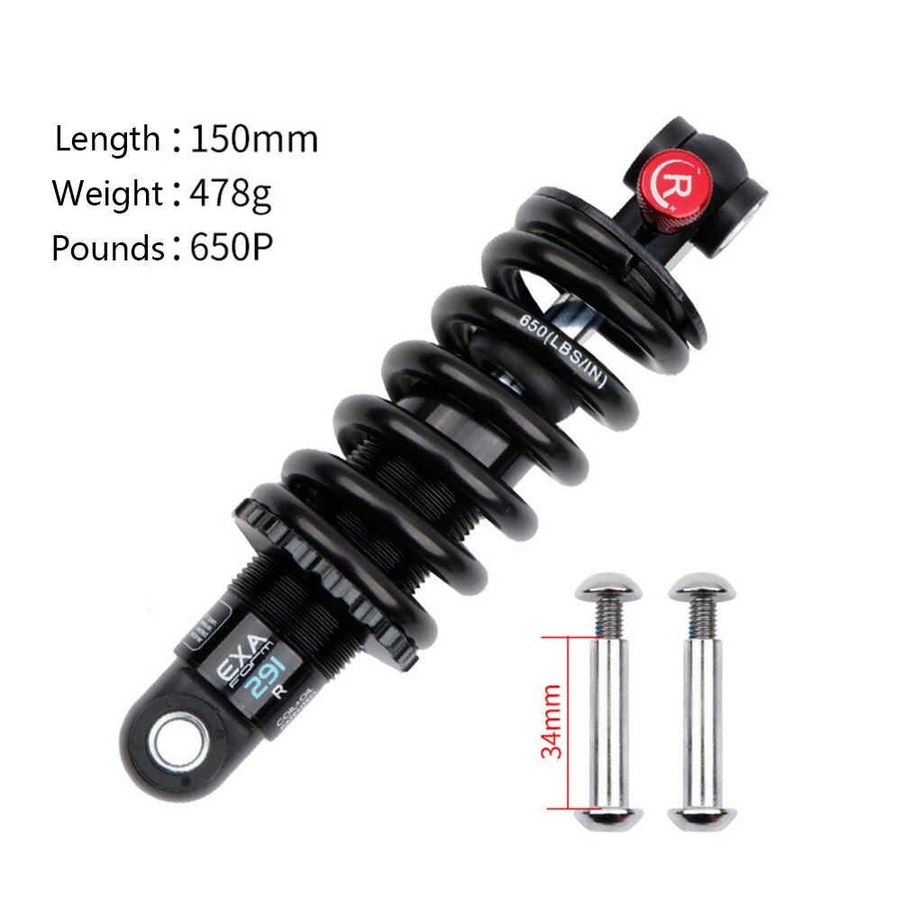 Mtb mountainbike fjäder stötdämpare del luft bak stötdämpare justerbar dämpning resa nedför: 150mm