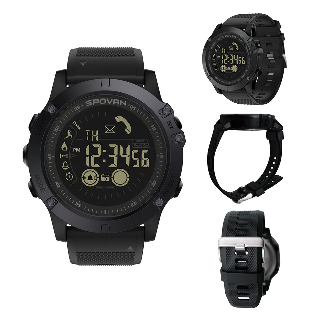 Bluetooth Stappenteller Sporthorloge Outdoor Digitale Smart Sport Horloge Mannen Stappenteller Horloge Voor Ios En Android 50M Waterdicht