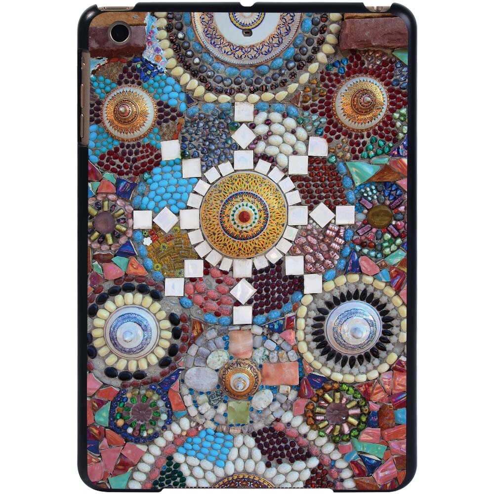 KK&LL For Apple iPad Mini 1/2/3 A1432 A1454 A1490 A1491 A1600 A1601 - tablet PC Plastic marble pattern Slim Stand Case Cover: gem stone