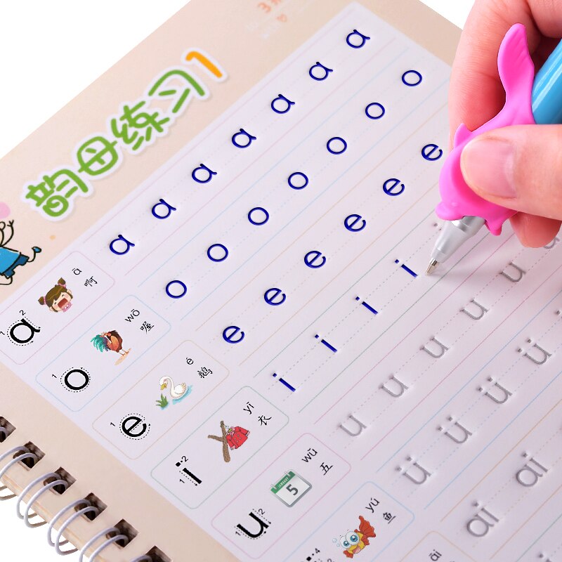 Copybook Kids Writing Practice Learning Regular School Students Beginners Educational Young Reusable Groove chinese calligraphy