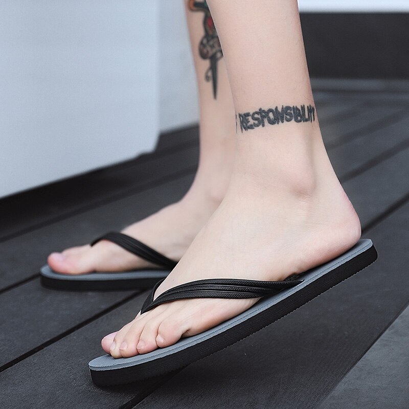 JIEMIAO Summer Sandals Men Slippers Home Shoes Casual Female Slides Flip Flop for Size Flat Outdoor