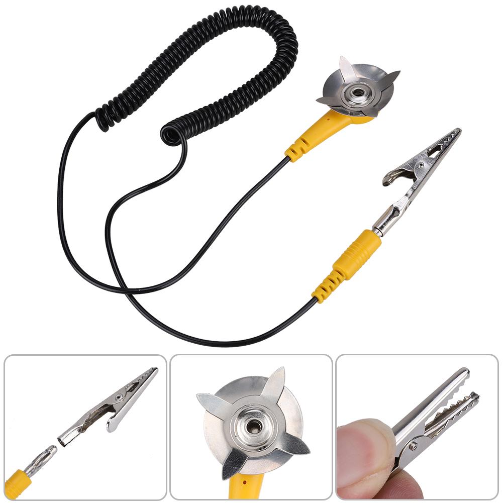 Anti-static Ground Cable PVC PU Material Anti Static Electricity Wire with Crocodile Clip