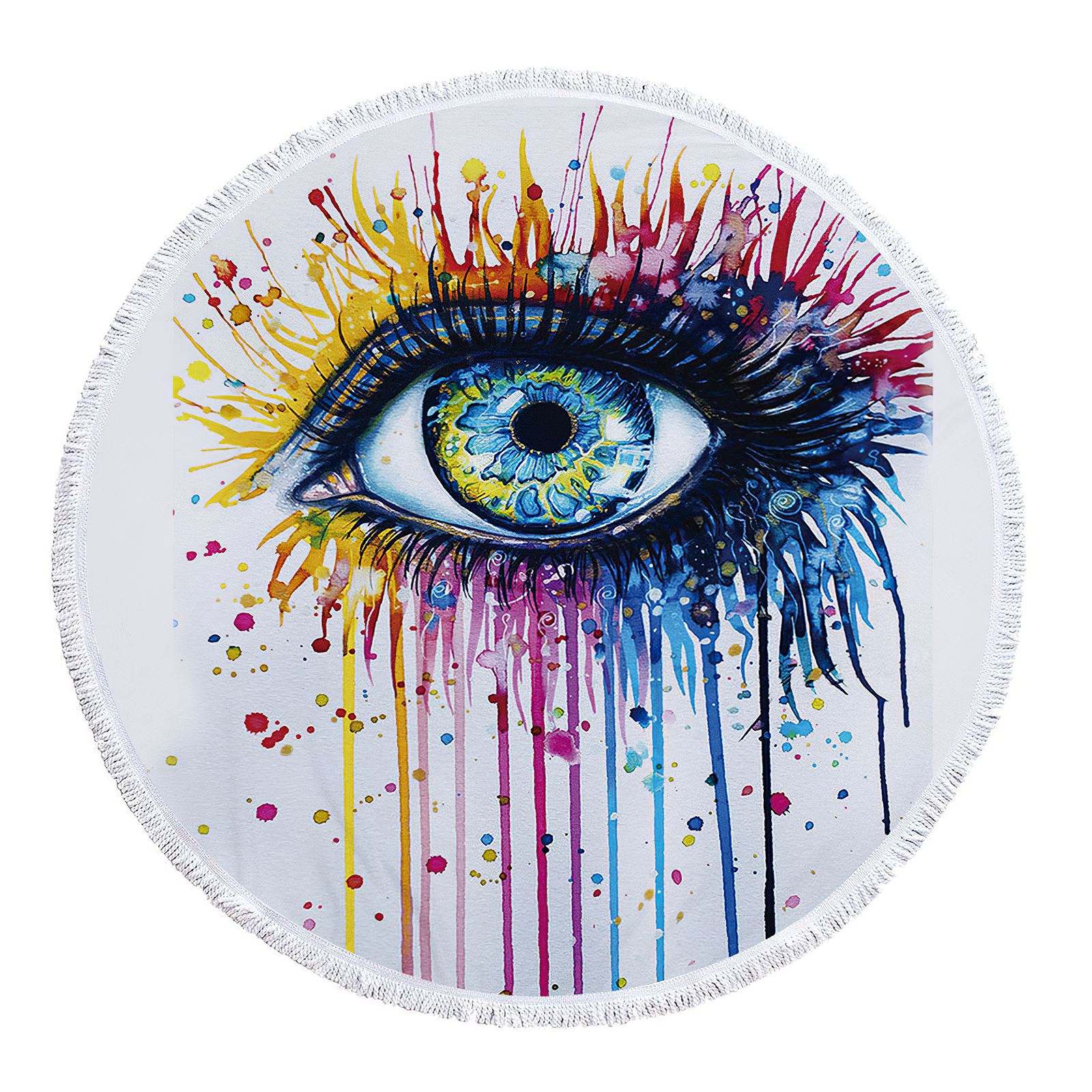 Toallas De playa redondas para verano, toalla De ducha De baño gruesa, 150cm, círculo, playa, natación, Yoga, cubierta: 03