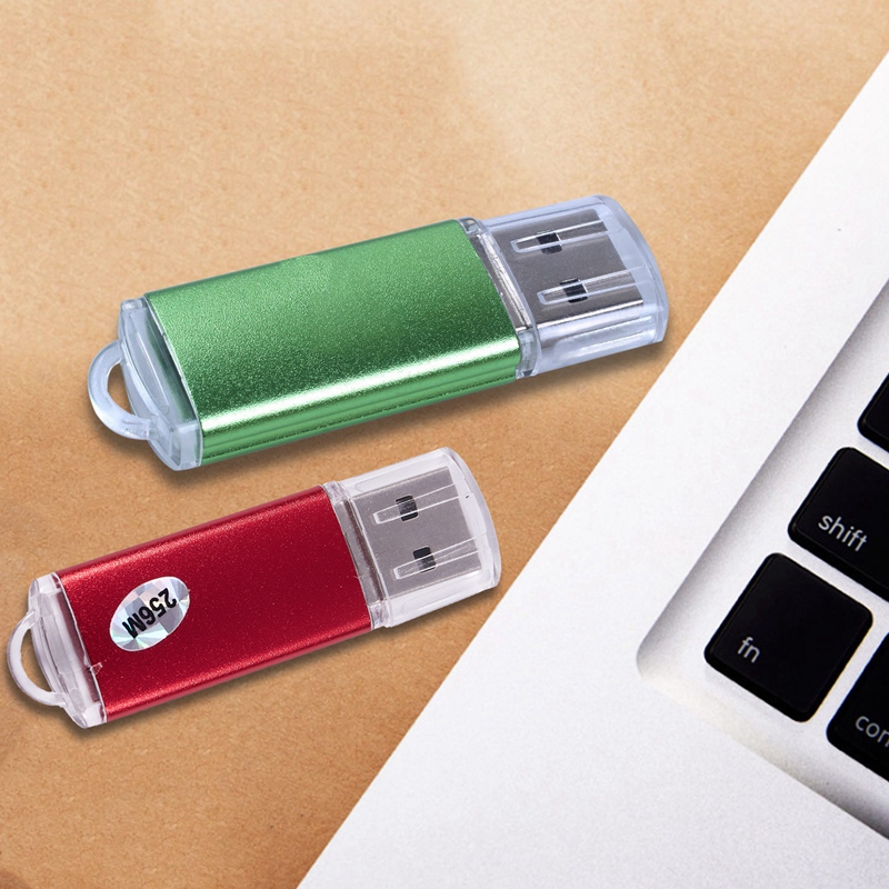 2 Pcs 256 Mb Usb 2.0 Flash U Disk Green & Red